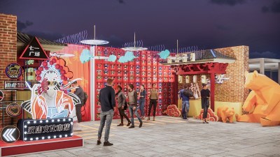 现代网红国潮美陈 熊猫IP